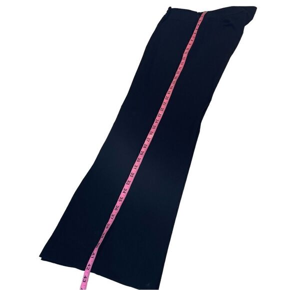 Black Wide Leg Trousers with side zip - Sharagano Studio - Picture 6 of 11
